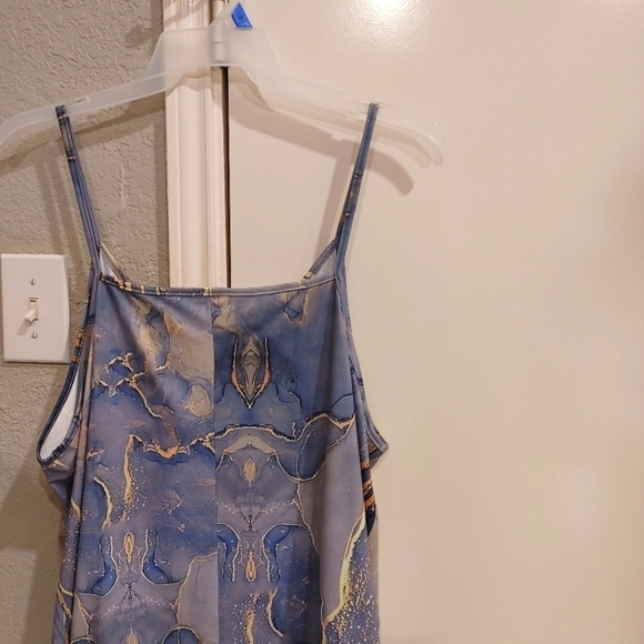 NWOT Amazon Spaghetti Strap   Silky Galaxy Print Tank Top. Wrinkle free 3XL - Picture 7 of 11